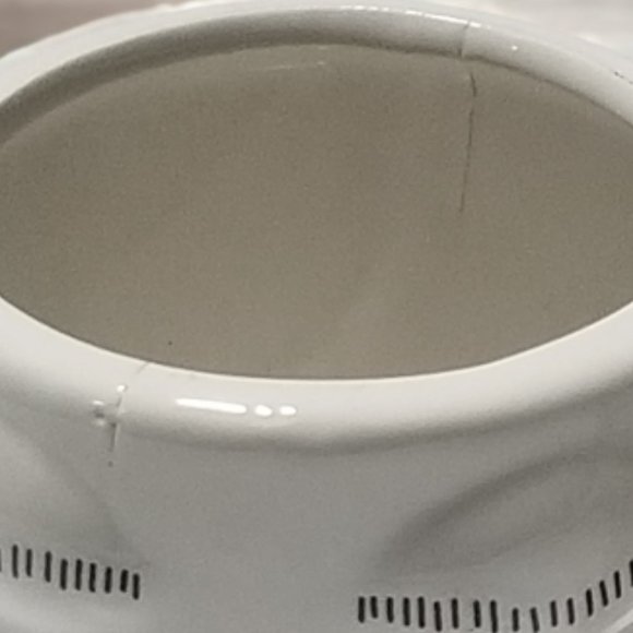 Celfie Countertop Plant Vase White Ceramic Handmade Whimsical Face Floral Pot - Picture 16 of 16